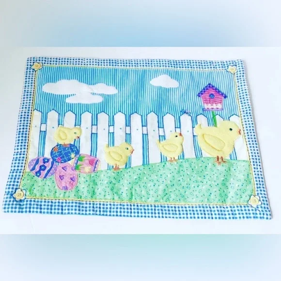 Spring Chickadee Table Runner & Mat Set - Picture 2 of 6